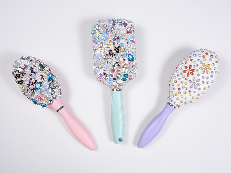 Takı Bling Oval Dolaşık Açıcı Saç Fırçası