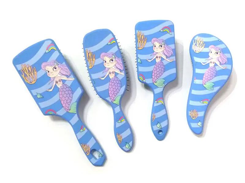 Renkli Plastik Havalandırma Dalgaları Kıvırcık Saç Fırçaları
