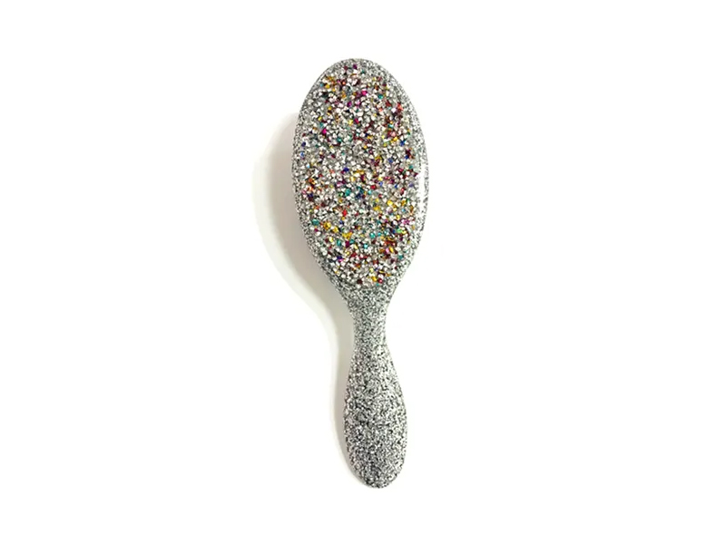 Takı Bling Oval Plastik Saplı Saç Fırçası