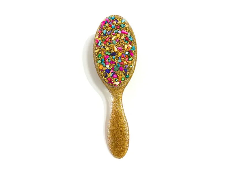 Takı Bling Oval Plastik Saplı Saç Fırçası