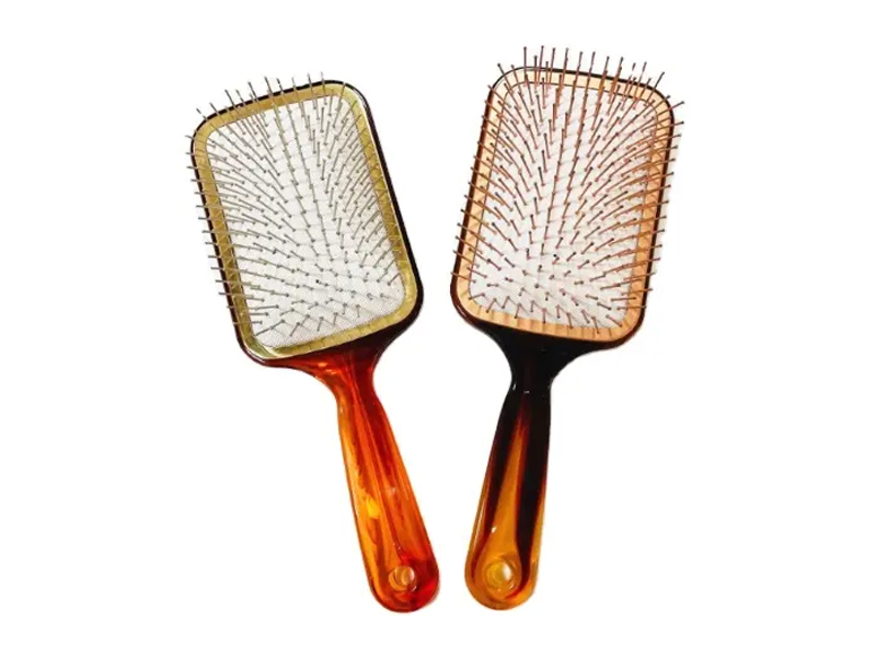 Amber Renkli Kürekli Saç Fırçası Metal İğneli