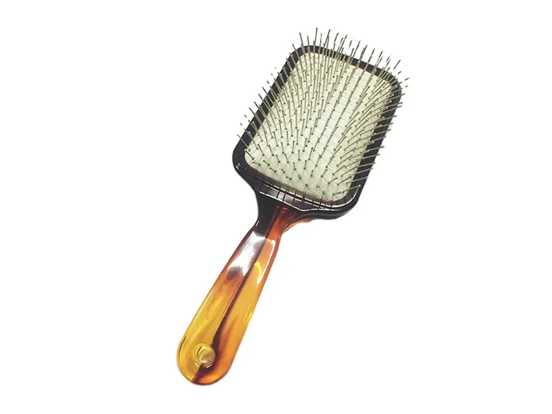 Amber Renkli Kürekli Saç Fırçası Metal İğneli